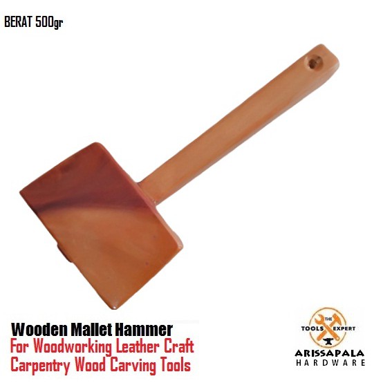 Wooden Mallet Palu Kayu Ganden Palu Ukir Kerajinan Kulit Leather Carving Hammer