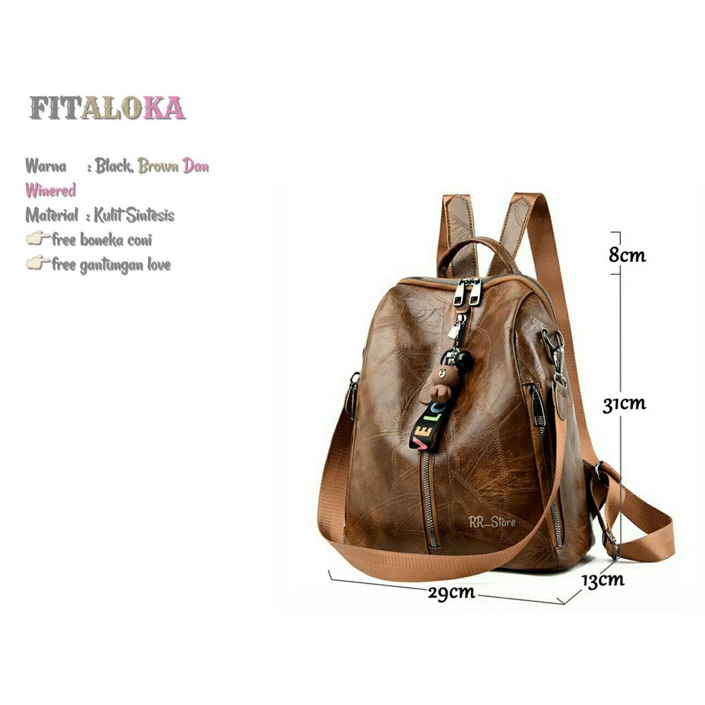 TAS MULTIFUNGSI RANSEL PROMO TAS SHOULDER PUNGGUNG BACKPACK FASHION IMPORT WANITA GROSIR BATAM MURAH-8