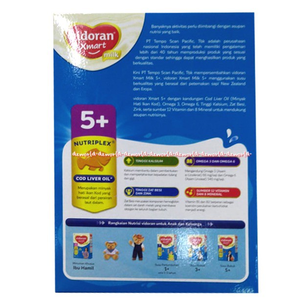 Vidoran Xmart 5+ Milk Rasa Madu Vanilla 5 325gr Susu Untuk 5tahun Fidoran Smart 5 Plus Vidoran 5 Vanila