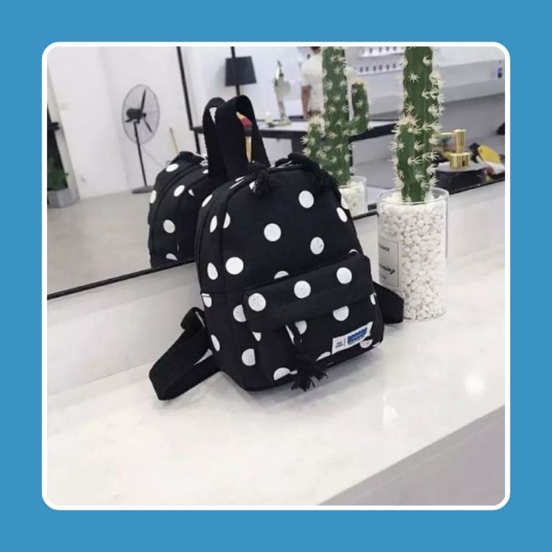 EMOEMO — Ransel mini motif Polkadot untuk anak laki-laki perempuan