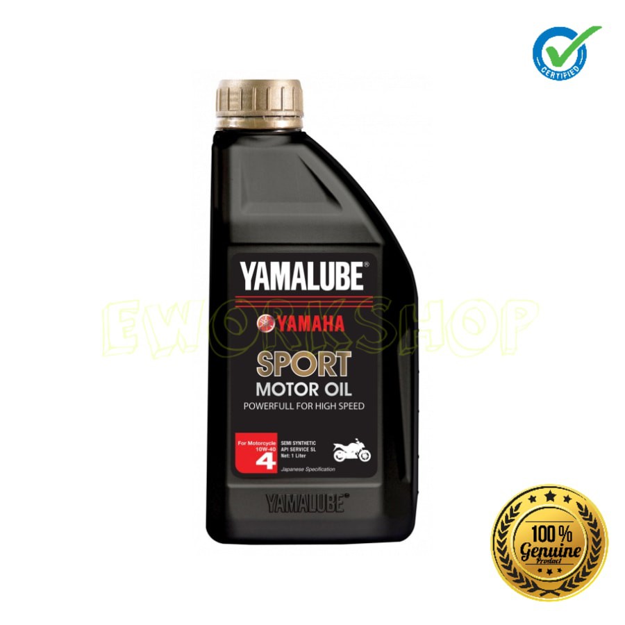 OLI YAMALUBE YAMAHA SPORT MOTOR OIL 10W-40 4T 1 L 100% Original Product