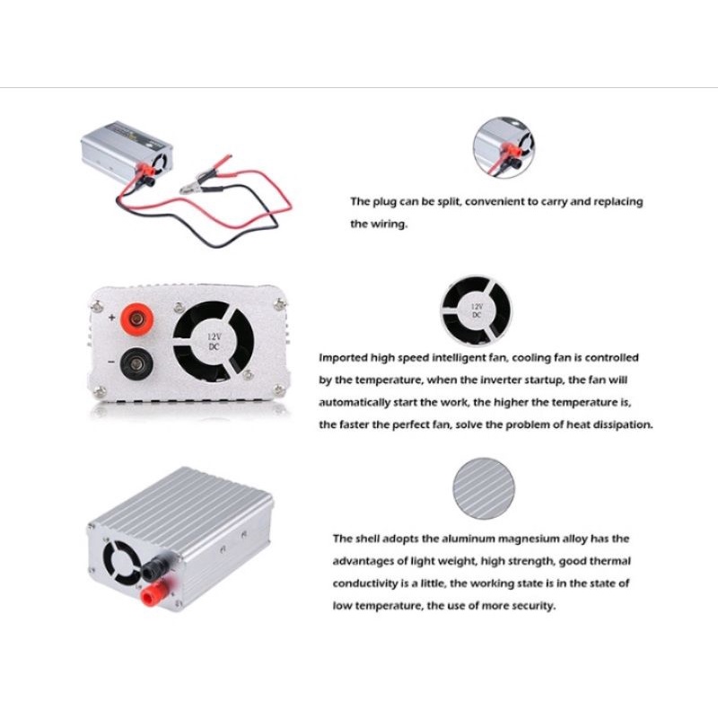 POWER INVERTER 500 WATT  DC 12V to AC 220V 500 watt