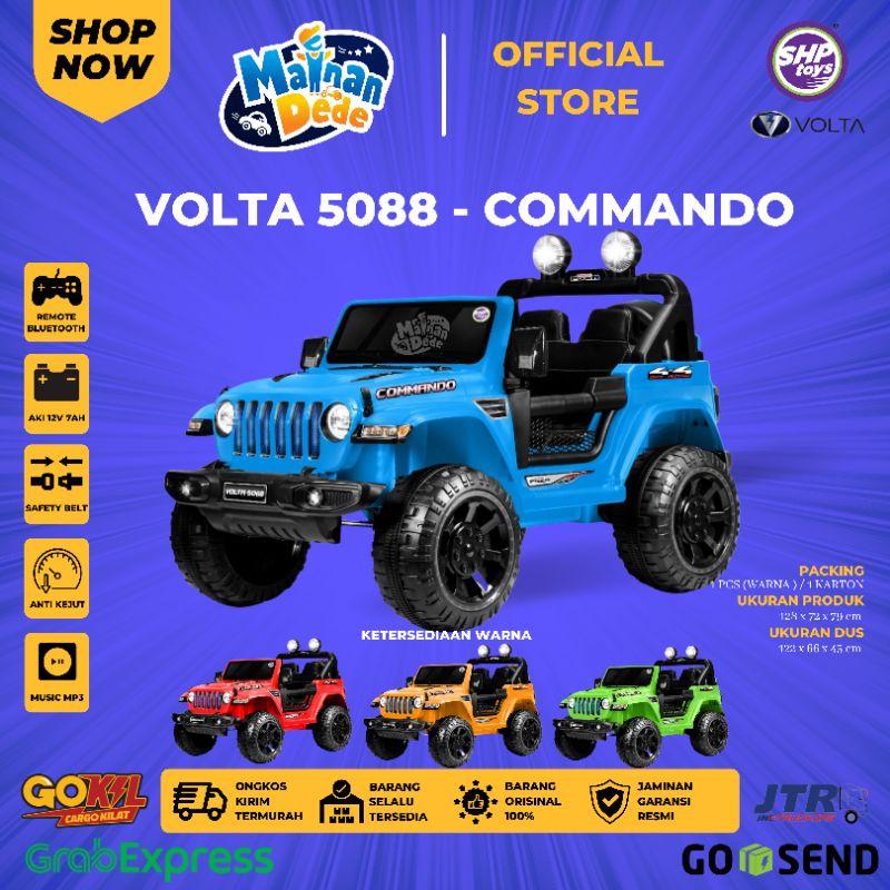 Mainan Mobil Aki Anak Jeep Commando SHP Volta 5088 Rotator with Handy Talkie-2