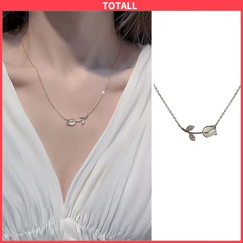 COD Kalung Choker Liontin Bunga Mawar Gaya Korea Untuk Wanita-Totall