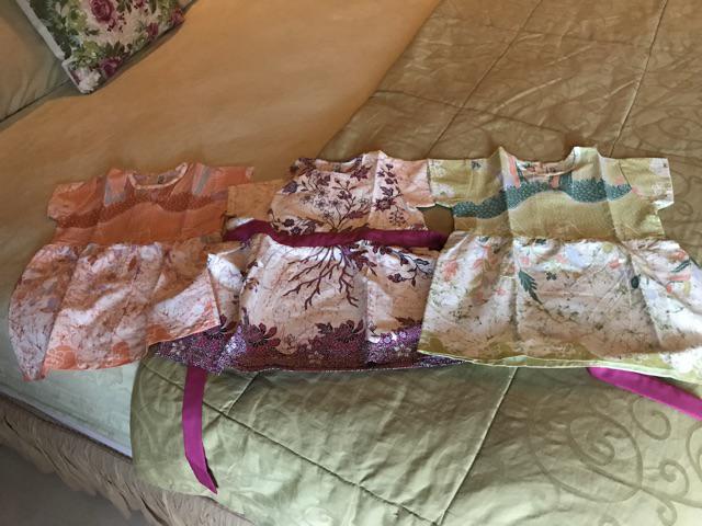 Semi Dress Anak Batik Pastel Peach