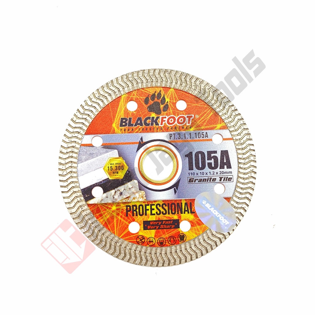 BLACKFOOT 105 TURBO Diamond Wheel 4&quot; Mata Pisau Potong Keramik Granit