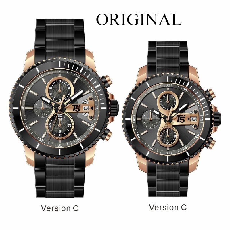 Jam Tangan Pria T5 H3826 couple series original free Box Rantai