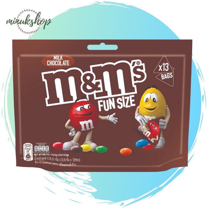 

M&M'S MILK CHOCOLATE / PEANUT FUN SIZE ISI 13 PACKS - MNM SNACK IMPOR