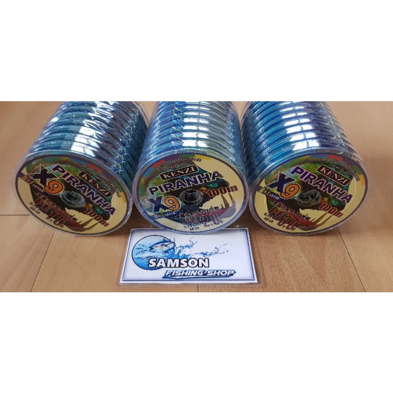 senar tali pe kenzi piranha x9 pe 0.8 1 1.5 2 3 4 panjang 100 mtr warna multicolor casting gabus tom