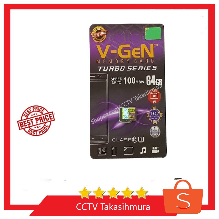 V-gen Micro SD Speed UP SeRIES 64 GB Class 10 TURBO ORIGINAL