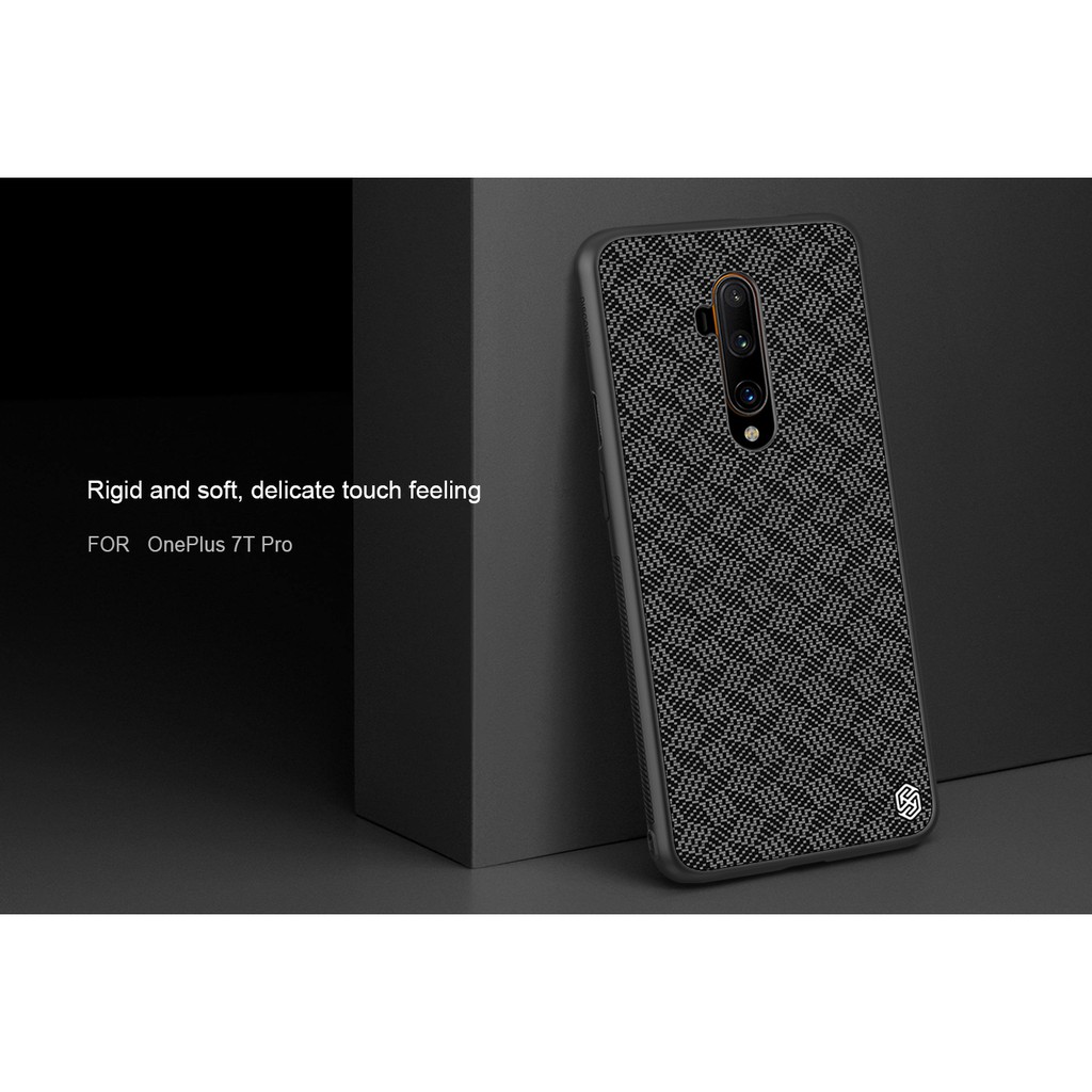 Hard Case Oneplus 7T Pro Nillkin Synthetic Fiber Plaid Casing Original