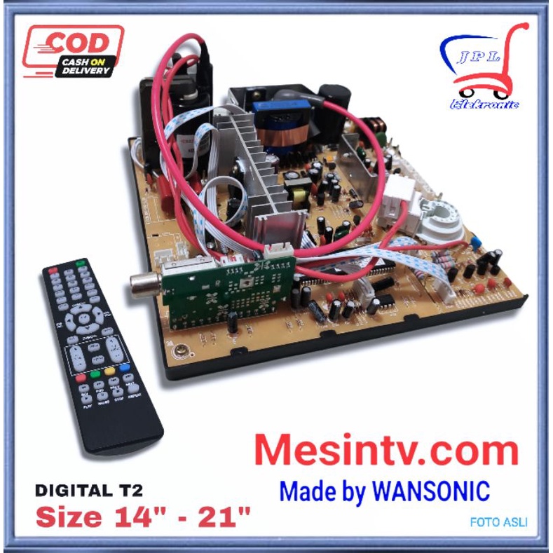 MESIN TV TABUNG DIGITAL TV COM WANSONIC 14-21 IN / MESIN TV TABUNG  14 - 21 DENGAN SIARAN DIGITAL / 