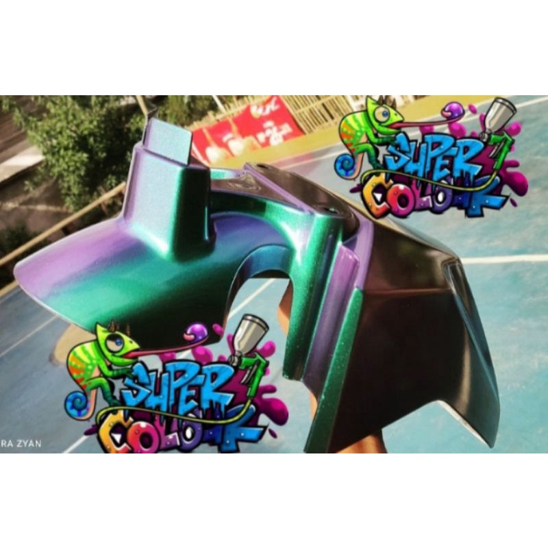 cat bunglon pU chameleon .3 warna green.blue.violet. SUPER COLOUR harga murah bergaransi.