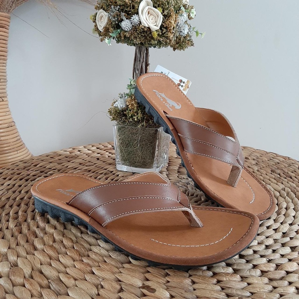 Sandal Kulit Pria Sandal Jepit Cowok Murah Sandal Casual Asli Garut