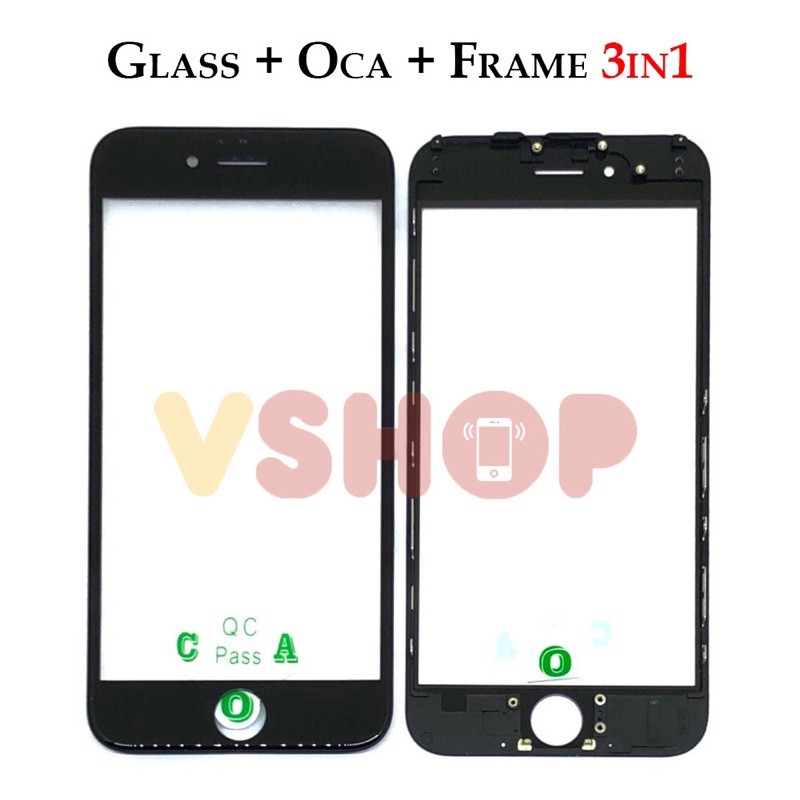 GLASS LCD - KACA TOUCHSCREEN - OCA - FRAME 3IN1 IP 6G