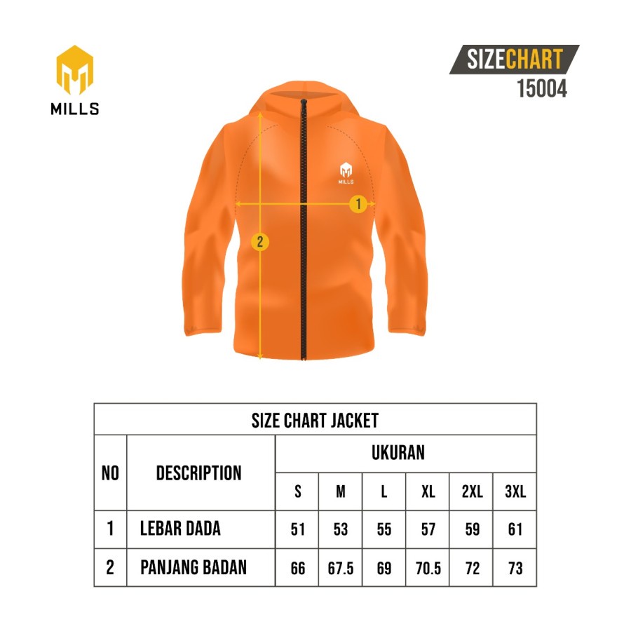 JACKET MILLS WINDBREAKER MENS 15004