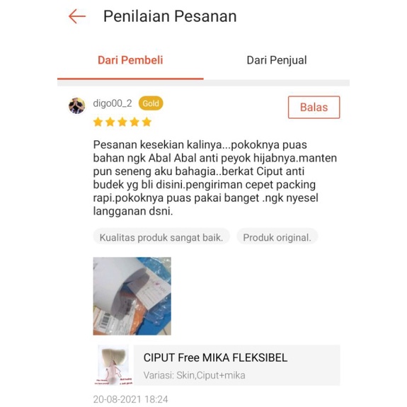 Ciput FREE Mika Fleksibel By Adelus packing kardus