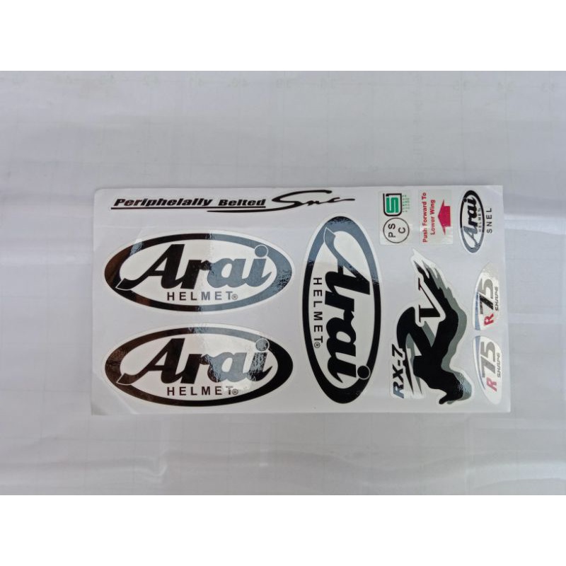 Stiker Sticker set sticker arai / Stiker helm arai