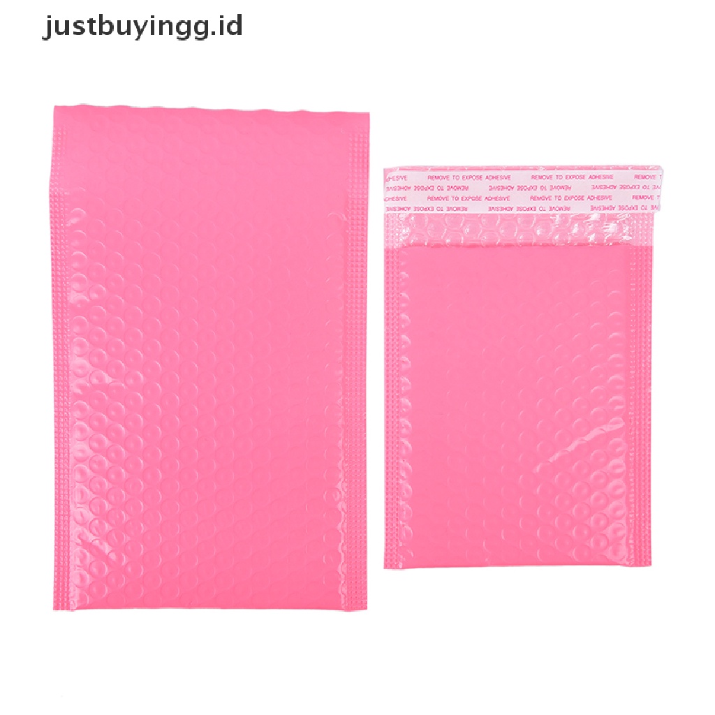 10pcs Kantong Bubble Bahan Plastik Warna Pink Untuk Pengiriman