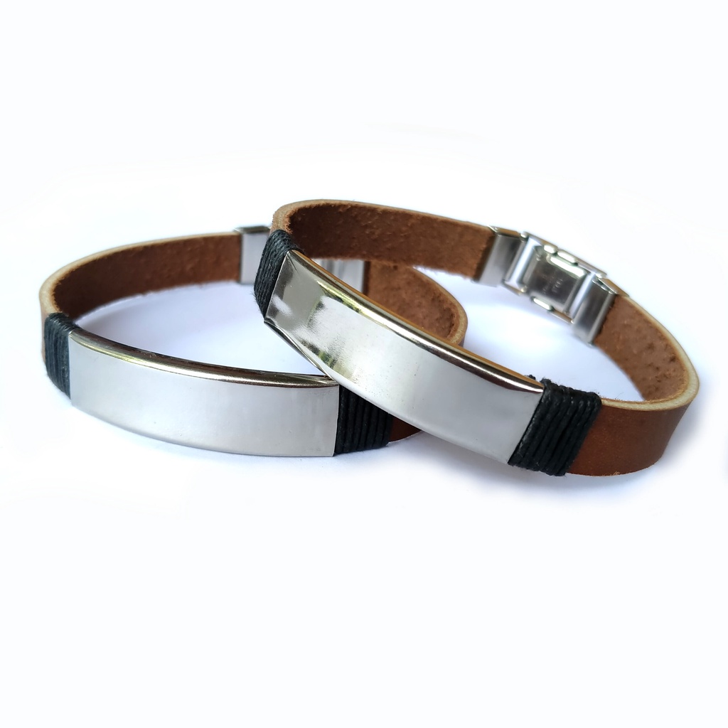 Gelang kulit simple pria
