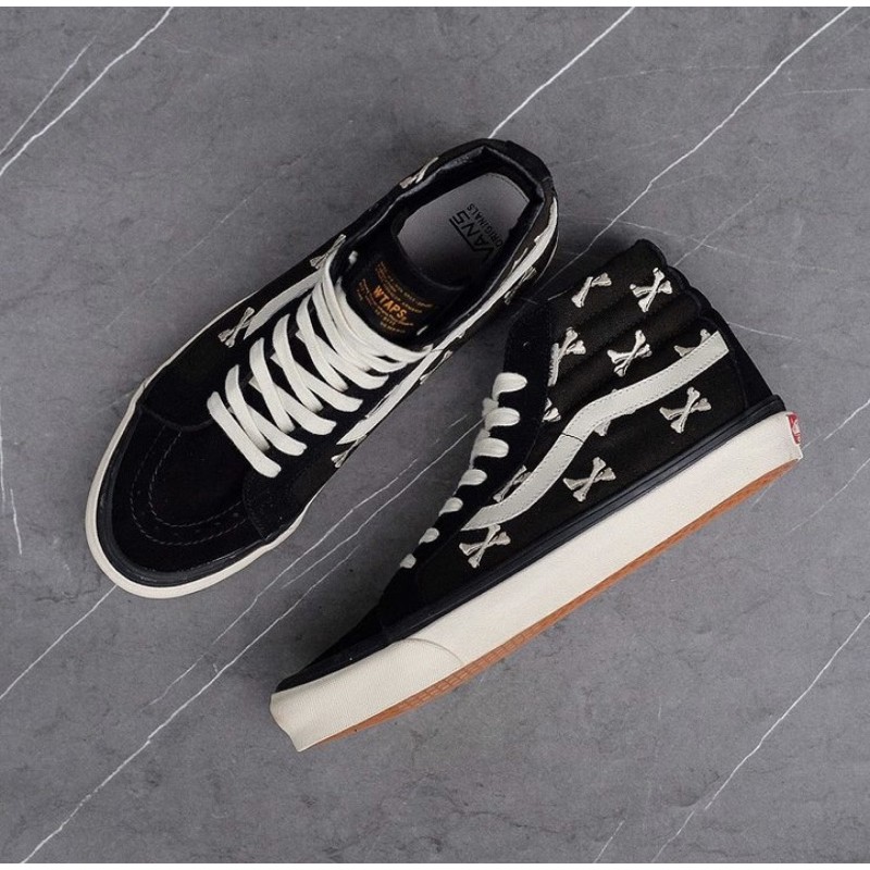 VANS VAULT OG SK8 Hi X WTAPS BONES BLACK WHITE