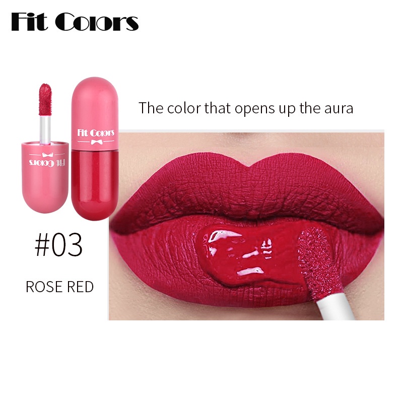 FIT COLORS Capsule Lipstick Lip Matte 5 Colors Lipstik Kapsul Unik Original FC007