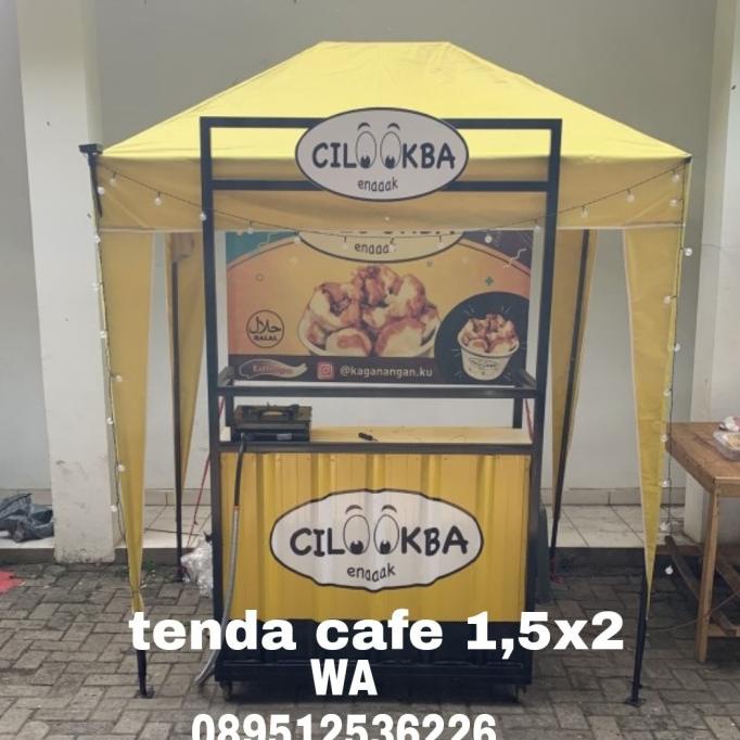 Tenda Cafe 1,5X2 Ready / Tenda Jualan/ Tenda Stand/ Tenda Kerucut