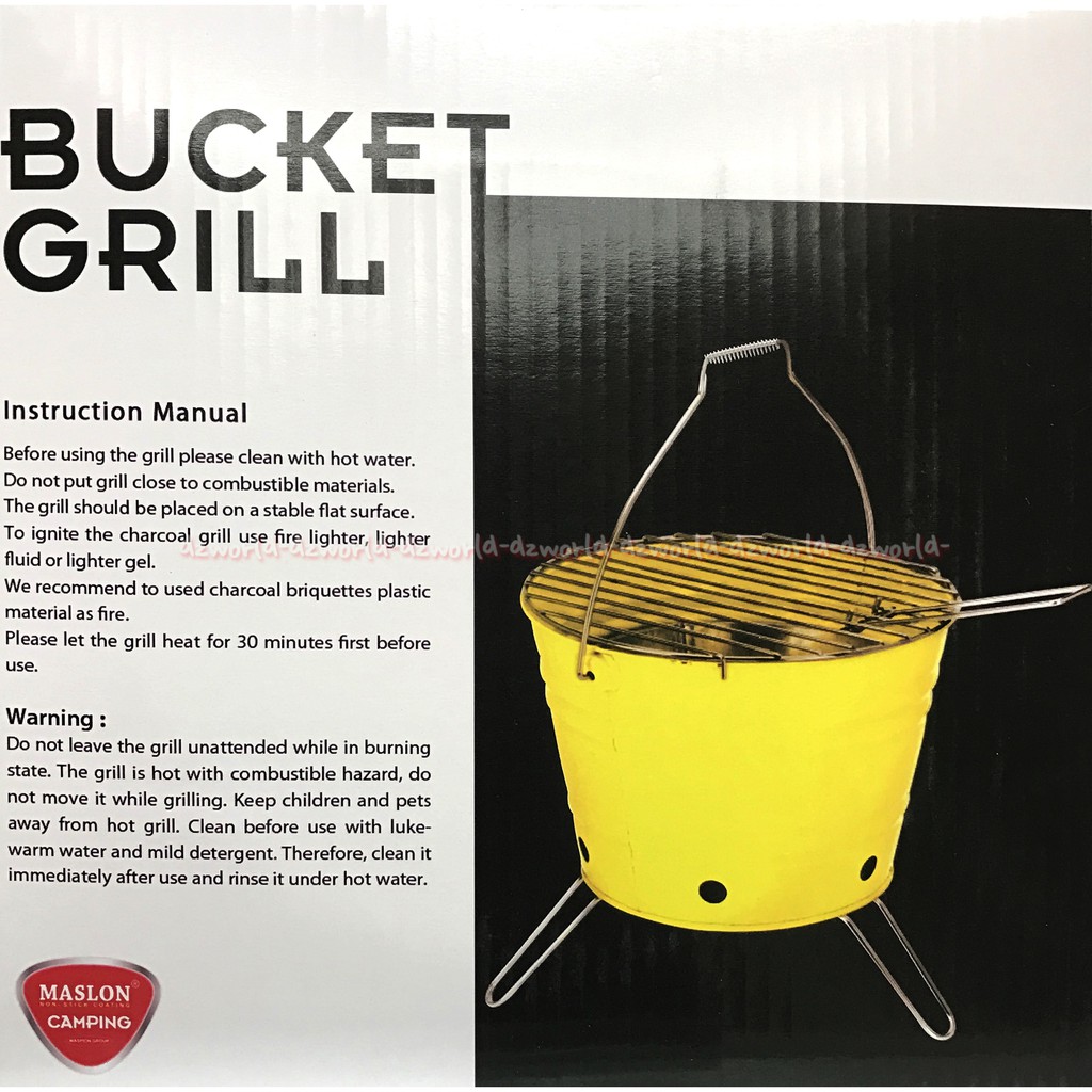 Bucket Grill Maspion Tempat Alat Bakar Panggang Portable Keranjang 30cm