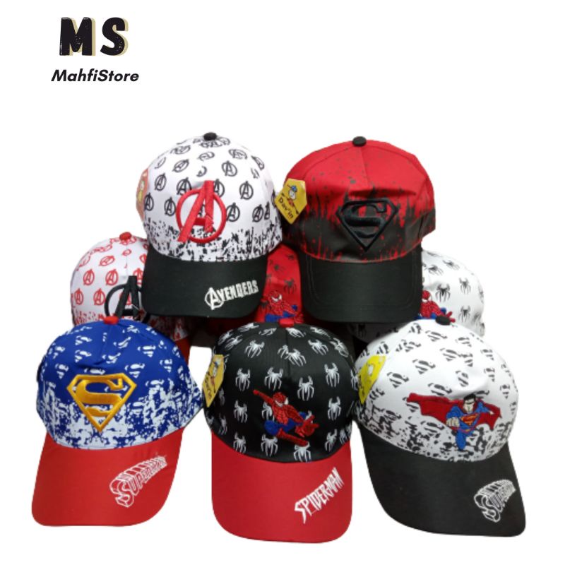 COD Topi Anak Karakter Superhero /topi anak laki perempuan usia 2-10 Tahun motif bercak