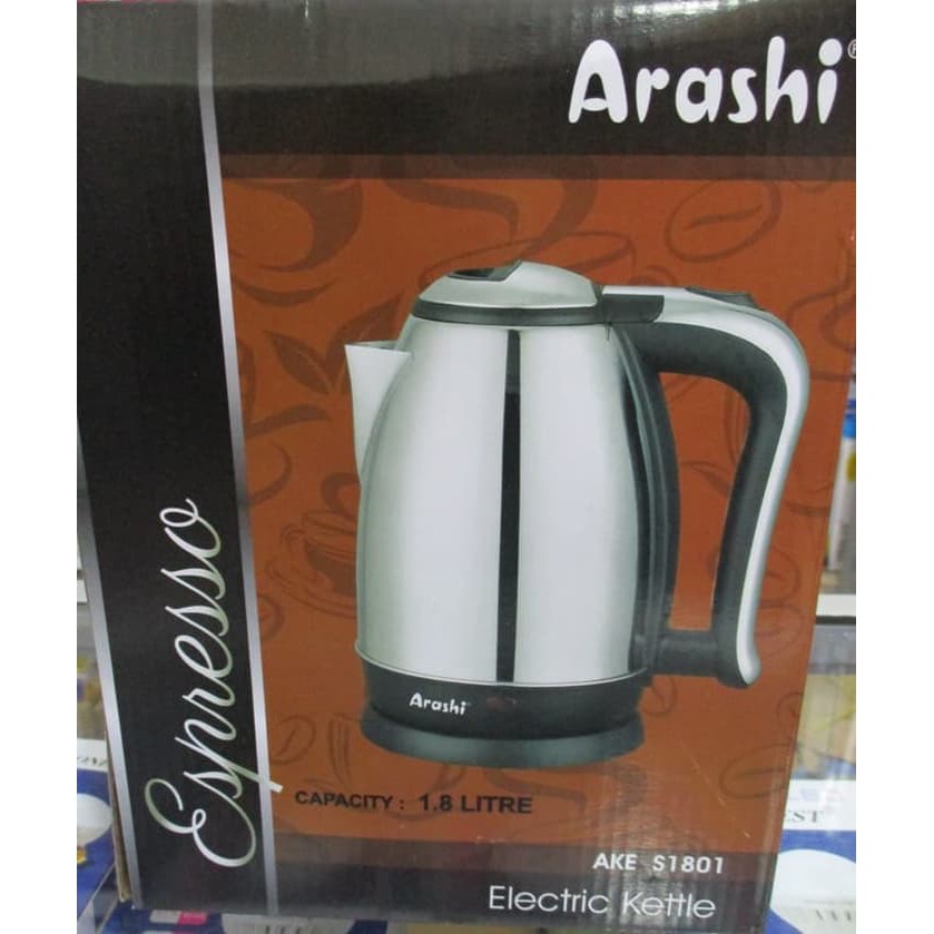 Teko Pemanas Air Listrik Otomatis 1.8Lt ARASHI S1803/Mug Listrik