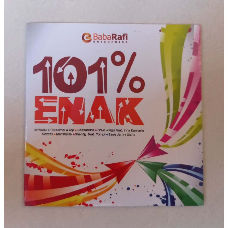 CD 101% ENAK KOMPILASI ARMADA, DRIVE, PIYU, SHANTY,  MARCELL DLL.  CD ORIGINAL DAN  KONDISI SEGEL