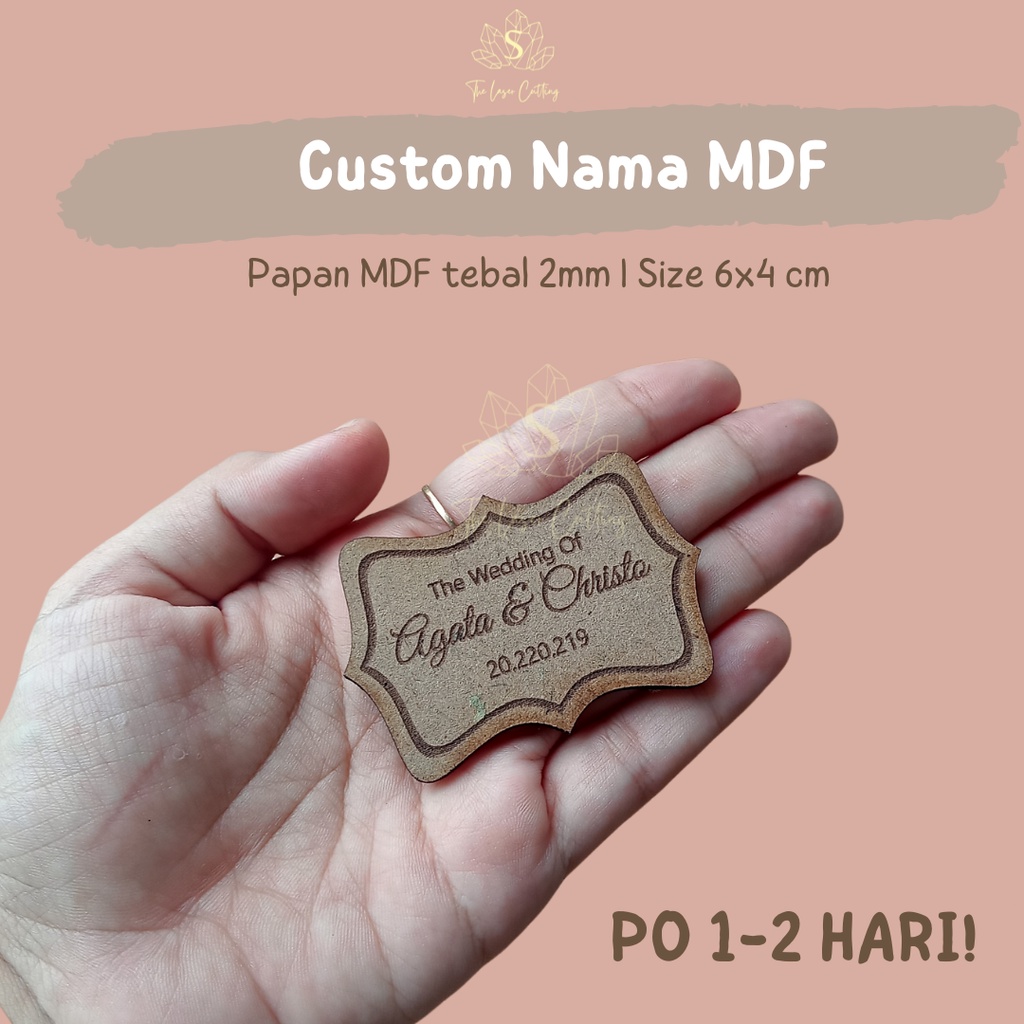 

Custom Nama MDF 6x4 cm