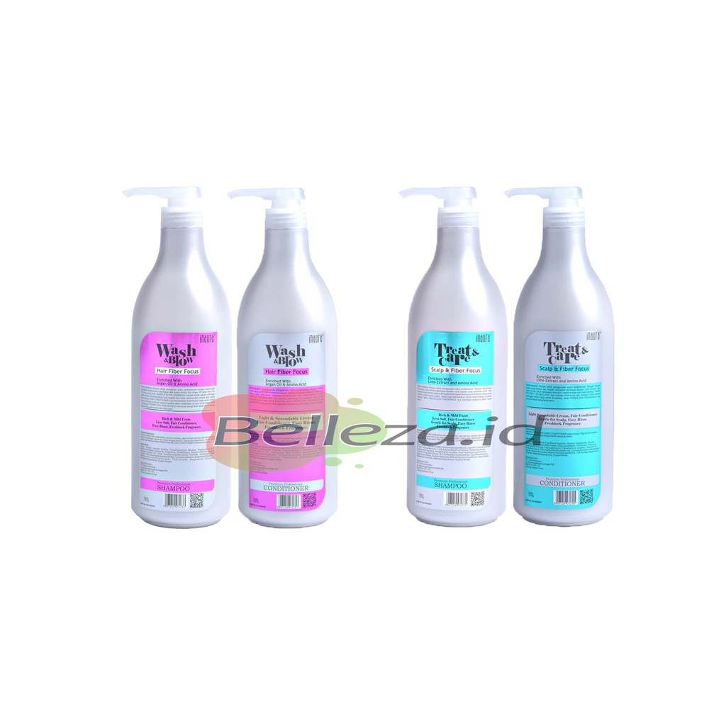 Inaura Wash &amp; Blow / Treat &amp; Care Shampoo / Conditioner Botol 1000ml