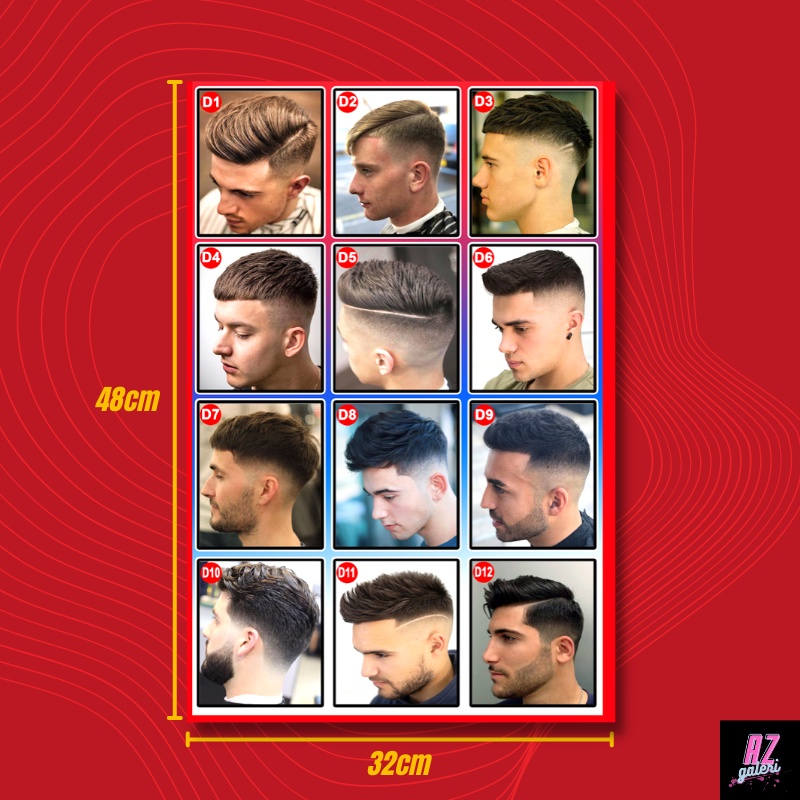 Poster Pangkas Rambut Poster Pangkas Rambut Pria TERLARIS Poster Barbershop Poster Pangkas Rambut Te