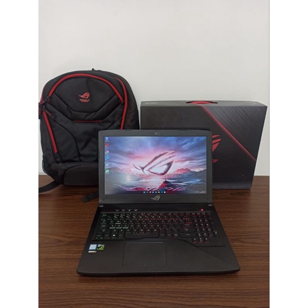 Asus ROG Strix GL503GE Windows 11 Ori Core I7 8750H 12cpu gen 8 Ram 24gb DDR4 Ssd 512gb NVME Laptop Bekas Seken Second 2nd