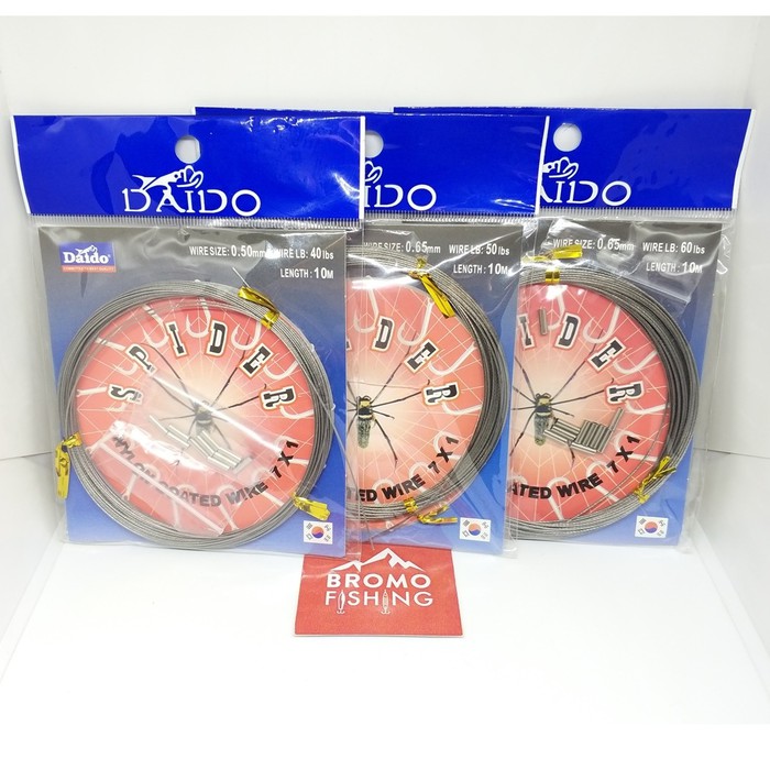 Wire DAIDO SPIDER 7x1 40-60 lbs / neklin assist kawat seling sling