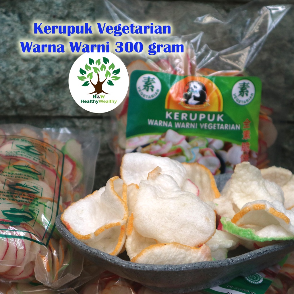 

Kerupuk Vegetarian Warna Warni | Vegetarian | 300 gram