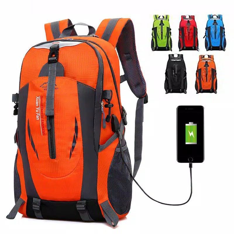 Tas Ransel Pria Tas Travel Tas Gunung Usb Port | Shopee
