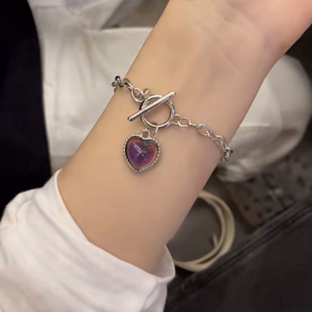 Kalung Rantai Liontin Hati Gaya Vintage Korea Untuk Wanita