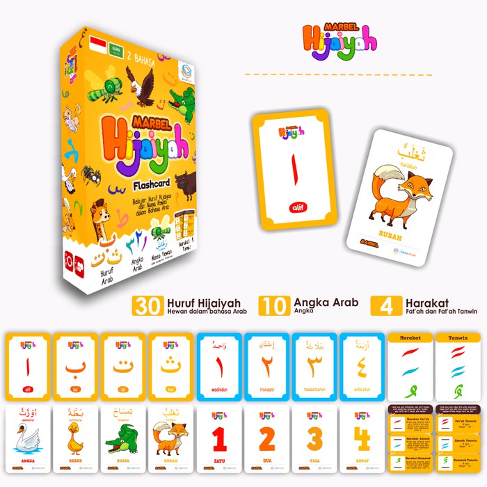 Flashcard Marbel Hijaiyah Nama Hewan Bahasa Arab Kartu Bayi Pintar Mb300 Shopee Indonesia