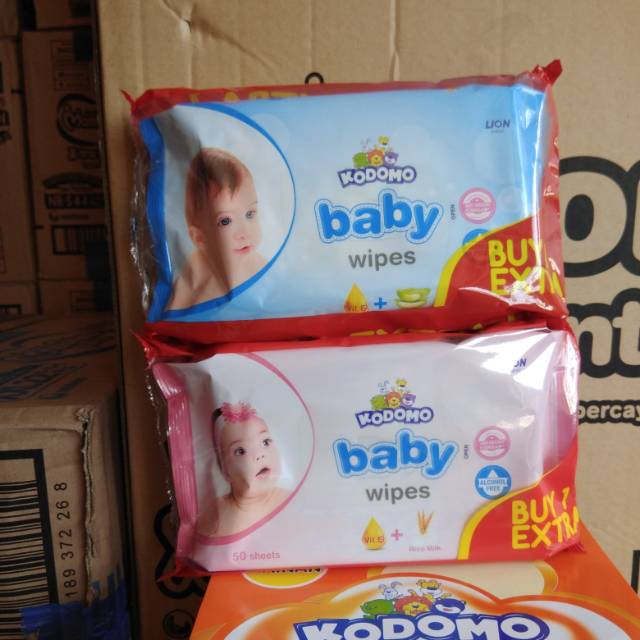 Kodomo baby tisu basah 50's beli 1 gratis 1