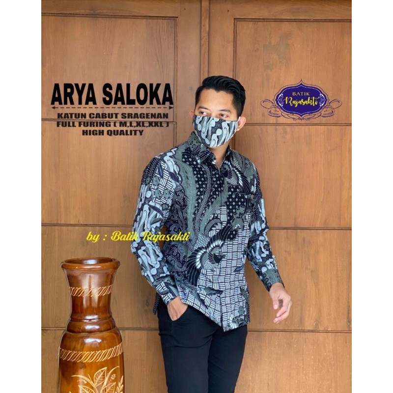 ARYA SALOKA Batik Solo Full Furing Katun Halus Sragenan Size M-XXL High Quality