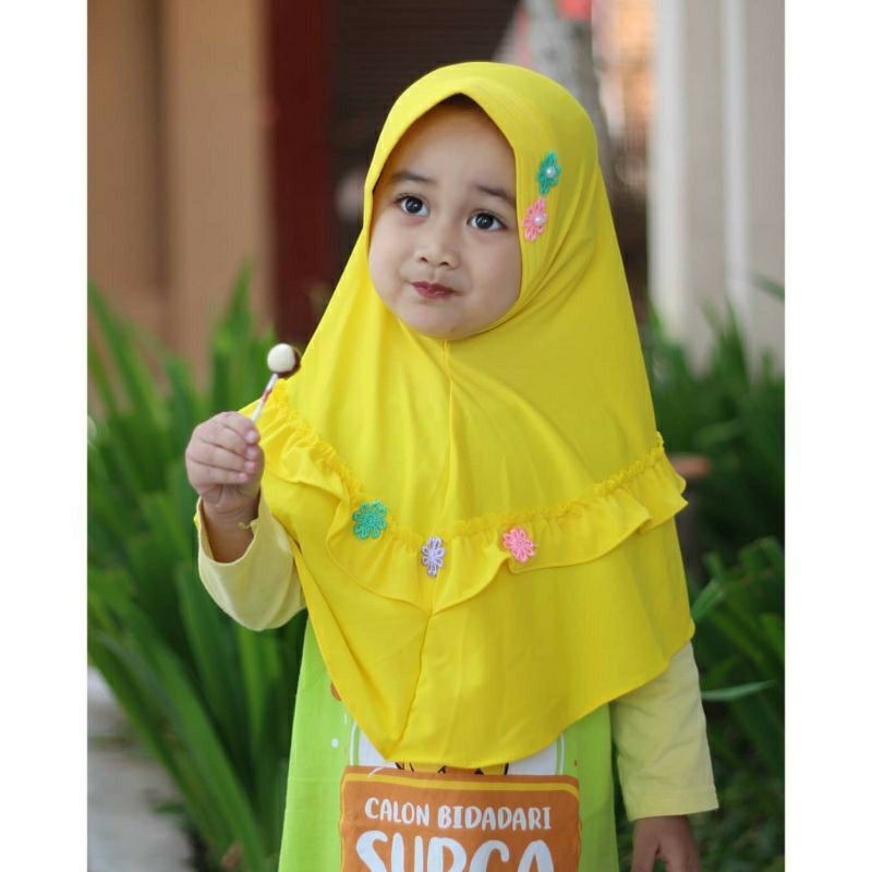 Hijab Anak TK Melati / Jilbab nyaman lucu murah kualitas PREMIUM