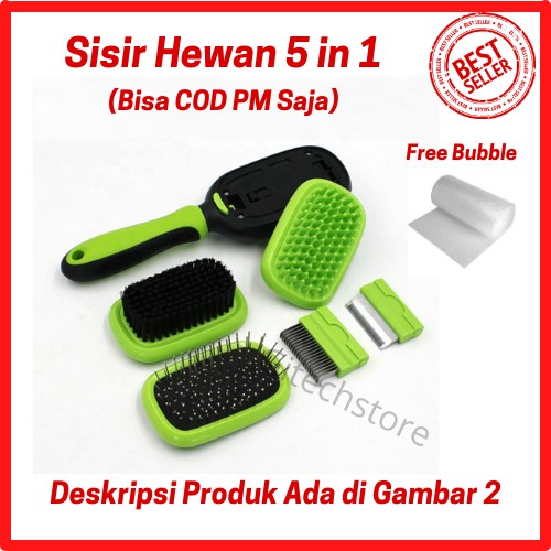 Sisir Kucing Sisir Anjing Grooming Hewan 5 in 1 Premium