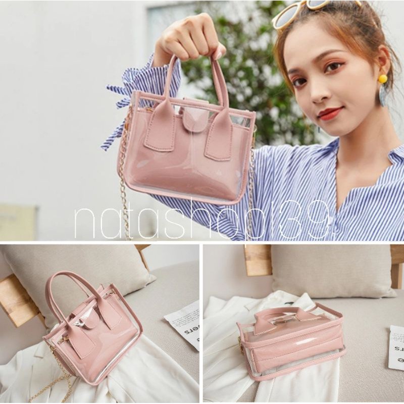 Hot Sale Transparan Jelly Bag Tas Selempang Tas Kulit Sintetis Handbag Tas Wanita Murah