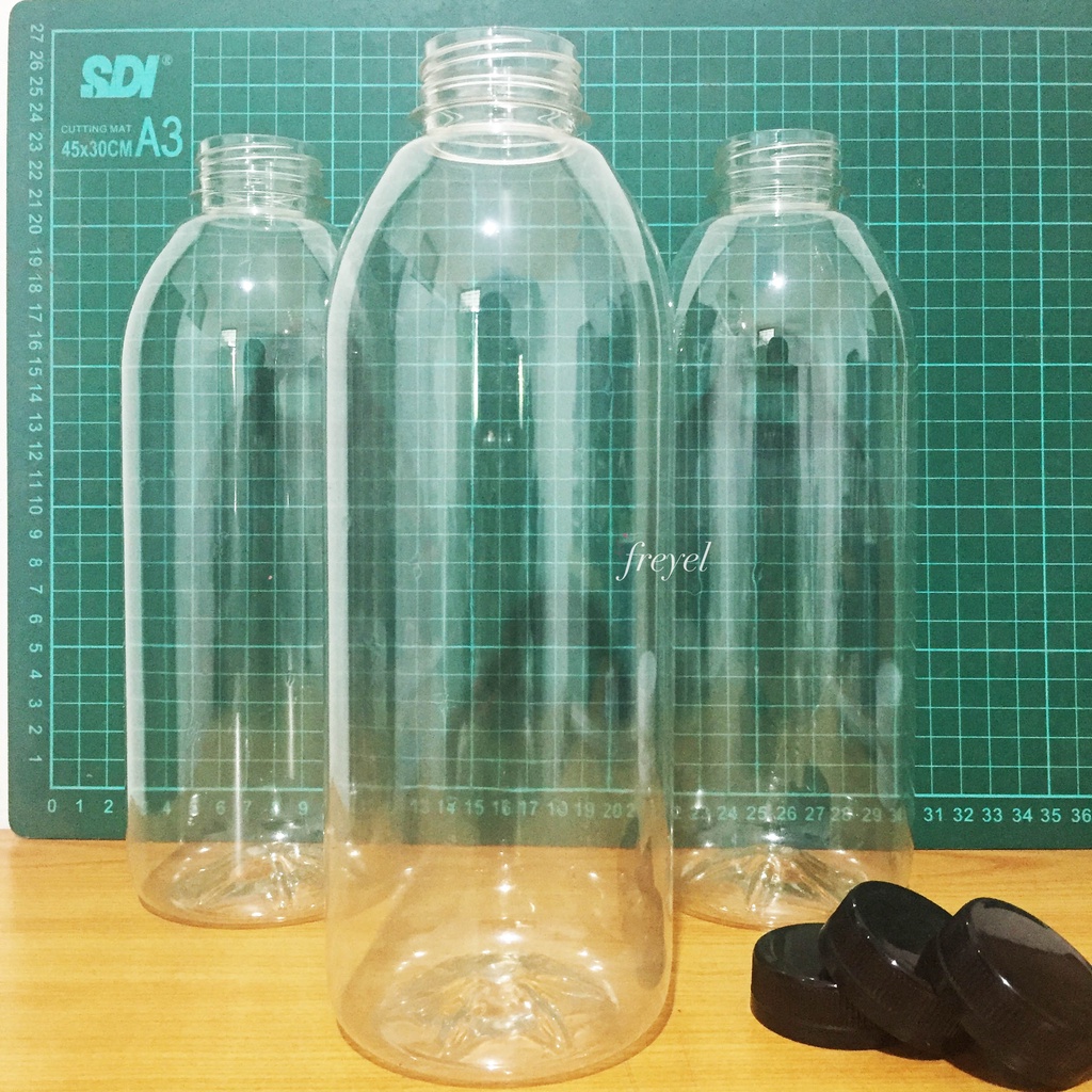 Botol Kale 1 Liter / Botol Plastik 1000ml  / Botol Jus Kopi 1000 ml Tebal / BK441LH