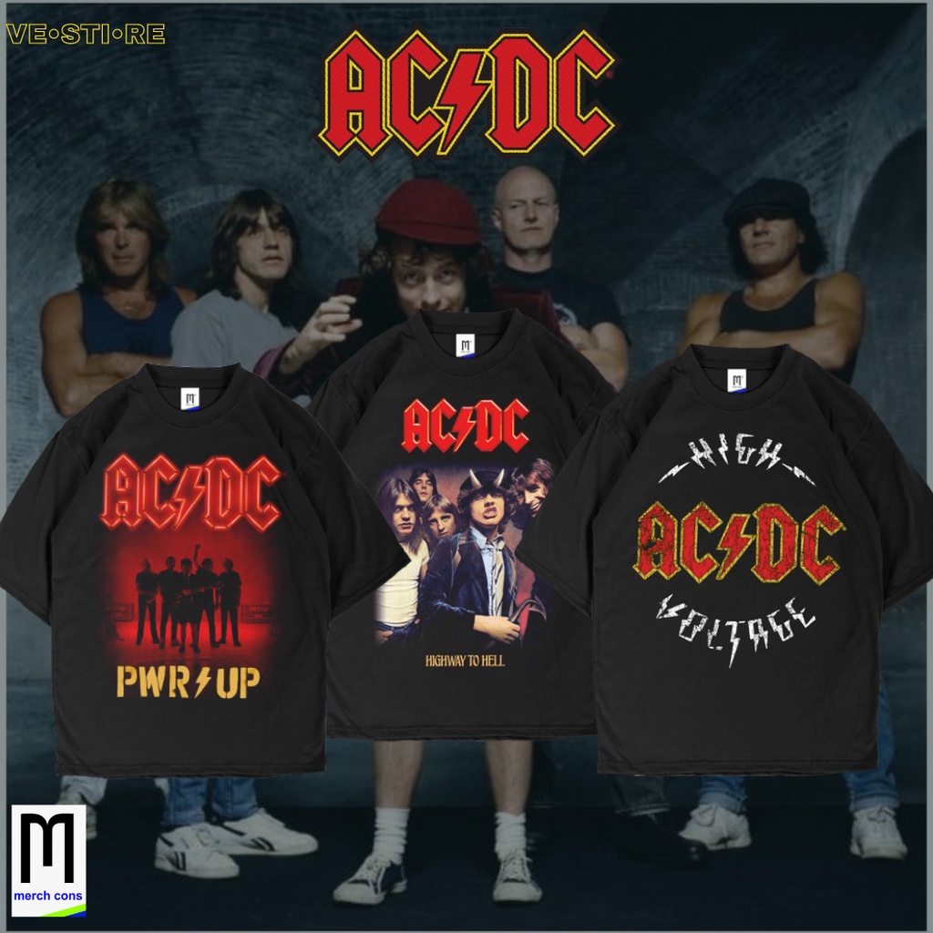 KAOS ACDC BAJU BAND ACDC KAOS VINTAGE BAJU MUSIK AC/DC BAJU MUSIK PRIA WANITA kaos distro PREMIUM OV