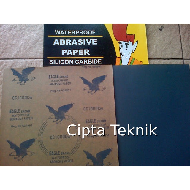 Amplas Kertas Eagle Asli Grit 1000 Abrasive Paper Grit1000 Waterproof CC1000CW