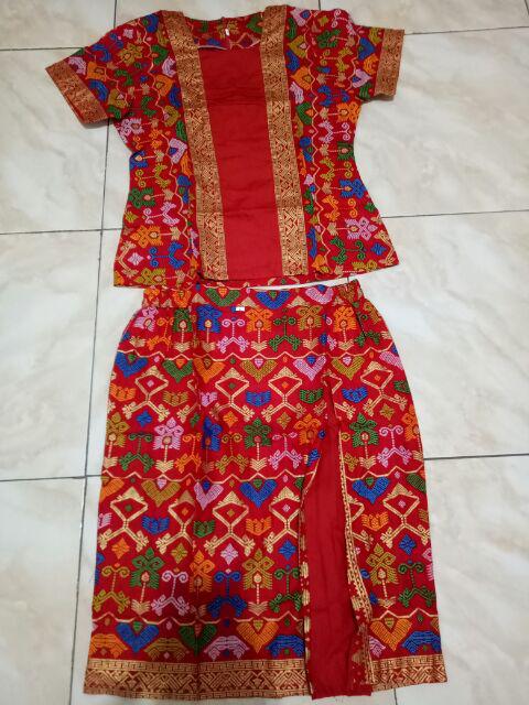 Sarimbit/ Couple Batik Rok N Blus Wanita Span Pendek Mentari Prodo