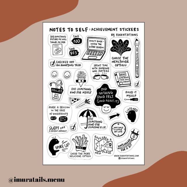51pcs Sticker Tumblr Note to Self 1
